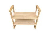 【東鼎二手家具】全新品 樺木雙層實木扶手穿鞋椅*接待椅*實木椅*休閒椅*穿鞋椅*等候椅*玄關椅*板凳椅*休息椅*扶手椅