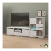 【居之森】米莉安8尺仿石面L型電視櫃(電視櫃 收納櫃 L型櫃 專人組裝)