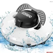 無繩機器人泳池清潔器 IPX8 防水雙電機強吸力自停式 120 分鐘運行時間自動泳池真空吸塵器,適用於地上地下地下游泳池