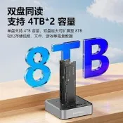 藍碩M.2雙盤位硬碟座NVME克隆對拷器 20Gbps高速 電腦外接固態移動硬碟盒底座