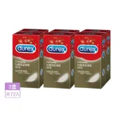 【Durex杜蕾斯】超薄裝衛生套24入x3件組