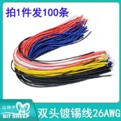 雙頭鍍錫線電子線靣包板diy實驗跳線100條 20CM厘米 紅白藍黃黑色