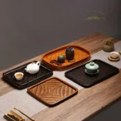 轉機商店 【日式竹編】茶盤 乾泡臺 壺承 奉竹託盤 茶具收納盤 手工竹製 復古簡約 乾泡茶盤 茶席配件 吸水防潮 自然質感