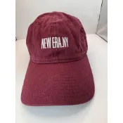 【首選 Prime Caps】New Era NY 刺繡棒球帽｜復古酒紅色｜做舊質感｜可調整｜二手