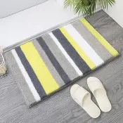 【巴芙洛】浴室防滑條紋吸水厚踏墊40*60cm(超細纖維/防滑地墊/吸水踏墊/門口墊/浴室踏墊)