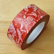 倉敷意匠 x Mihani工房 和紙膠帶【同伴-橘紅 (13101-04)】