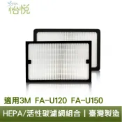 怡悅HEPA濾心 適用於 3M FA-U120 FA-U150 空氣清淨機 濾網 U200-F U200-ORF