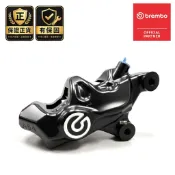 BREMBO 高性能鍛造鋁錠切削對向四活塞 484卡鉗 黑底銀字 69.1mm 右卡