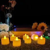 臺灣熱銷 生日快樂派對佈置裝飾用品道具電子蠟燭路引求婚錶白造型led燈