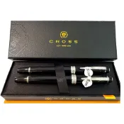 CROSS 高仕 高仕CROSS 輕盈系列亮黑鋼筆+鋼珠對筆組