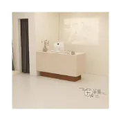 (店+)簡約 現代 女裝店鋪收銀臺 服裝店小型吧檯桌 黑色櫃檯 美髮店 接待前臺 定製