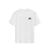 (店+)【NIKE 耐吉】Nike Sportswear logo字母手工刺繡簡約笑臉系列小清新純色直筒情侶純棉校園惡搞圓領短袖T恤 男女同款
