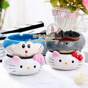 Hello kitty 凱蒂猫 多啦A夢 陶瓷烟灰缸 車載煙缸 創意煙灰缸