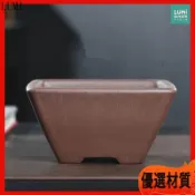 紫砂花盆 蘭花盆 長方形花盆 陶瓷花盆 盆栽 粗陶盆 辦公室桌面擺件 多肉花盆 盆器 花器 古風 迷你小盆栽 園藝 裝飾
