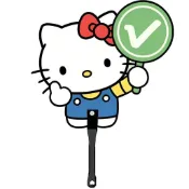 臺灣出貨Hello Kitty對錯小扇子可愛拍照打卡道具學生測評對錯小扇子KT貓
