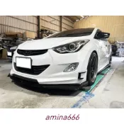 LI✌適用特價 現代 ELANTRA 直上 四段雙層 鋼琴烤漆黑 前下巴 前鏟 前定風翼 前擾流板 下擾流板 ✌88