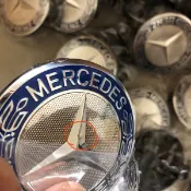 輕微NG品 賓士 Benz 75mm 輪圈蓋 輪胎蓋 輪圈中心蓋 夜色 黑 麥穗銀 藍邊 標誌 輪胎