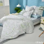 【Great Living格蕾寢飾】義大利La Belle 青青草原 特大純棉防蹣抗菌吸濕排汗兩用被床包組
