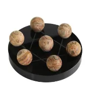 【開運方程式】財寶龍宮舍利球七星陣黑曜石底座靈骨舍利(避邪護身l除障解災納l財促進人緣)
