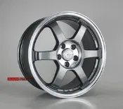 【員林 小茵 輪胎 舘】類RAYS TE37輕量化鋁圈17吋7.5J 全車系 亮灰車碗車邊