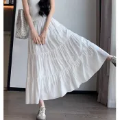 白色半身裙女 夏季2026新款A字長裙 夏天半裙小個子 蛋糕裙 大裙擺 嬌嬌精品優選