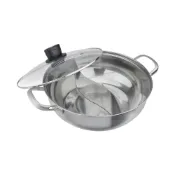 (店+)【CLARE 可蕾爾】晶鑽304不鏽鋼 鴛鴦鍋 30cm附蓋 火鍋 台灣製造 Leidea 樂德兒 出遊必備、開學