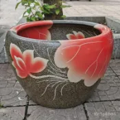 陶瓷大號養魚缸 大水缸 荷花睡蓮盆 陽臺戶外客廳落地缸