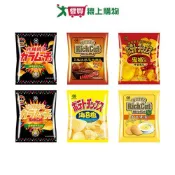 愛買線上購物 湖池屋/卡辣姆久洋芋片系列(平切勁辣唐辛子/厚切勁辣唐辛子/海苔鹽/玉米濃湯/平切鬼椒/厚切鬼斧鹽燒洋蔥牛排)(59-66G/包)【愛買】