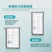 免運費🚀高硼硅玻璃燒杯 耐高溫 帶刻度 高型 低型 燒杯 刻度杯 量杯 加熱燒杯 實驗室用品 50-2000ml🔥XCF