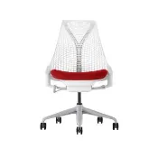 【Herman Miller】Sayl 無扶手款 - 白背紅座｜世代家具｜原廠授權代理商(人體工學椅/辦公椅/主管椅)
