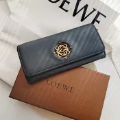中古品附盒 Loewe 長銀包錢包零錢包皮夾長夾 卡片