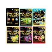 (店+)【Kabaya 卡巴】日本 Kabaya 卡巴 TOUGH 超彈力軟糖 檸檬 梅子 葡萄 綜合汽水 軟糖 水果軟糖