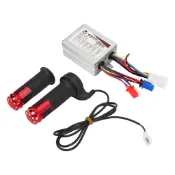 【Lixada】 48V 500W 拉絲控制器和紅水晶長線油門扭把套裝,適用於電動自行車三輪車摩托車