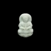 (店+)《博古珍藏》天然A貨翡翠緬甸玉 觀音菩薩坐像玉珮 玉佩飾項鍊墜子 送鍊子