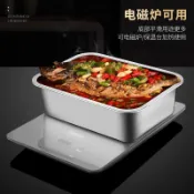 ✨台灣精品✨【加深加高不鏽鋼油炸鍋 】不鏽鋼份數方盆 長方形不鏽鋼 擺攤盆 加厚方盆特厚 炸鍋關東煮鍋 鹵味鍋煮鍋 一體