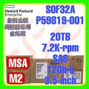 全新盒裝 HPE S0F32A P59819-001 MSA M2 20TB 7.2K 12G SAS 3.5吋
