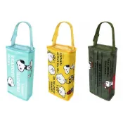 車之嚴選 cars_go 汽車用品【SN120】日本SNOOPY 史奴比圖案 直掛式帆布面紙盒套(可吊掛車內頭枕)