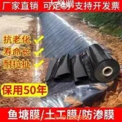 樂享購✨公司貨魚塘防滲膜 魚池防水布 土工膜 養殖地膜魚塘防滲膜加厚土工膜防水布蓄水池防滲水護坡防漏專用黑色塑料布