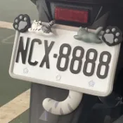 完美貼合 萌萌噠機車車牌框+立體造型車牌螺絲   動物造型機車車牌框 情侶車牌框 六碼舊牌 7碼小牌 立體矽膠車牌框