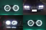 ☆小傑車燈家族☆超炫bmw 寶馬e32 e34晶鑽ccfl光圈魚眼大燈一組只要5000元特價中