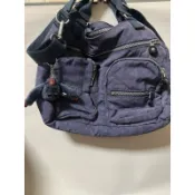 Kipling 包包 水洗藍 多內袋 容量大 側背包/單肩包