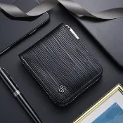 品樂 【BAO】俏皮。條紋拉鏈時尚大容量零錢包短夾