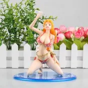 清倉【海賊王】娜美 POP 泳裝 喝 水坐姿 水著 PVC 優質 手辦 可脫 (可脫式公仔)