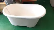 🛀 中古可議價🛀 獨立式浴缸 泡澡桶 (136x77x70cm) 橢圓形 適用小浴室陽台 簡約風格
