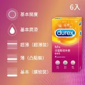 【愛合購】【Durex杜蕾斯】綜合裝保險套(6入/盒)