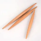 ⚡️櫸木兩頭尖擀麪杖餃子皮專用擀麪棍廚房包餃子烘焙工具flame