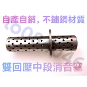 台灣製 降音神器 雙回壓 中段消音塞 驗車 排氣管消音塞/回壓/台蠍/R77J/HBP/吉村/水滴/觸媒/OVER 降噪