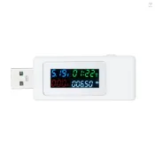 Usb 測試儀 USB 功率計電壓電流測試儀 4-30V 0-6.5A 0-195W 安全 QC 快速充電電壓表電流表萬