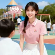 明熙精品屋 【客製印字】幼師POLO衫 工作服 短袖上衣 園服 老師制服 早教機構 託管班 夏季透氣 吸濕排汗 女款 團體訂製