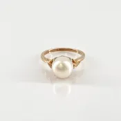 【DOKODEMO】【二手】 MIKIMOTO Akoya珍珠K14YG戒指，10號，2.8克，金